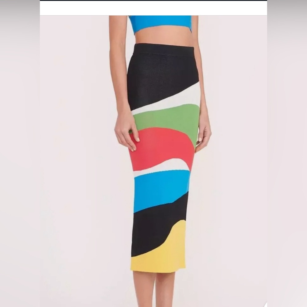 STAUD | KARINA SKIRT | MARBLE WAVE S
